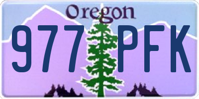 OR license plate 977PFK