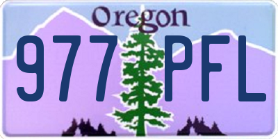 OR license plate 977PFL