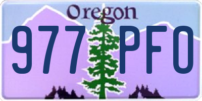 OR license plate 977PFO