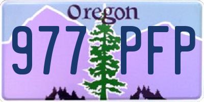 OR license plate 977PFP