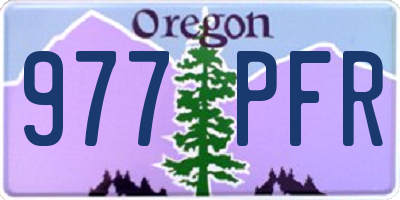 OR license plate 977PFR