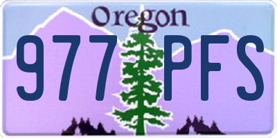 OR license plate 977PFS
