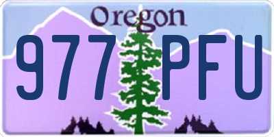 OR license plate 977PFU