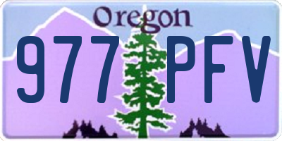 OR license plate 977PFV