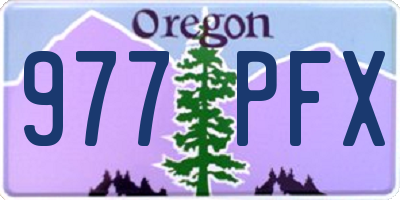 OR license plate 977PFX