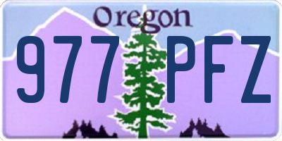 OR license plate 977PFZ