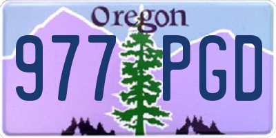 OR license plate 977PGD