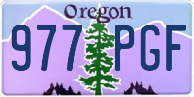 OR license plate 977PGF