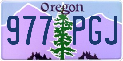 OR license plate 977PGJ