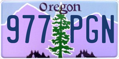 OR license plate 977PGN