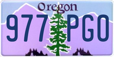 OR license plate 977PGO