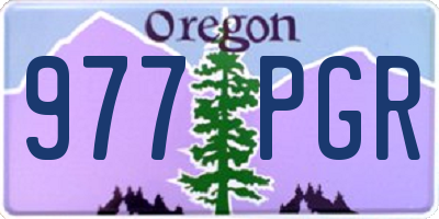 OR license plate 977PGR