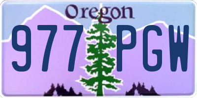 OR license plate 977PGW