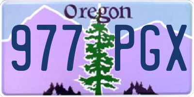 OR license plate 977PGX