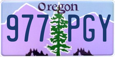 OR license plate 977PGY
