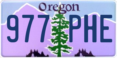 OR license plate 977PHE