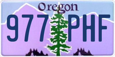 OR license plate 977PHF