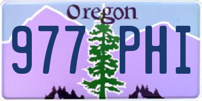 OR license plate 977PHI