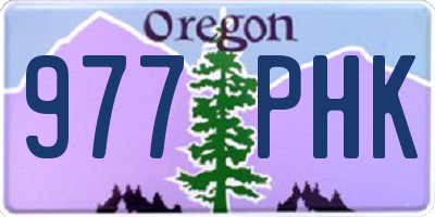 OR license plate 977PHK