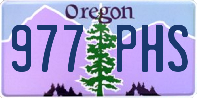 OR license plate 977PHS