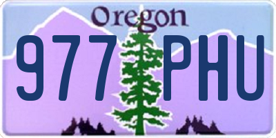 OR license plate 977PHU