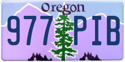 OR license plate 977PIB
