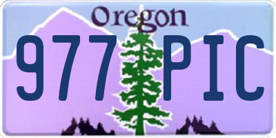 OR license plate 977PIC