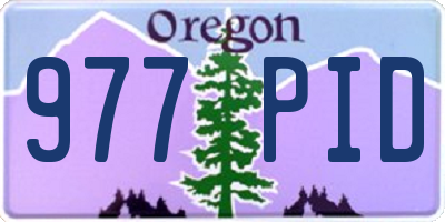 OR license plate 977PID