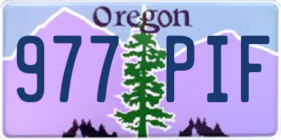 OR license plate 977PIF