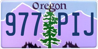 OR license plate 977PIJ