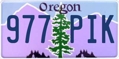 OR license plate 977PIK