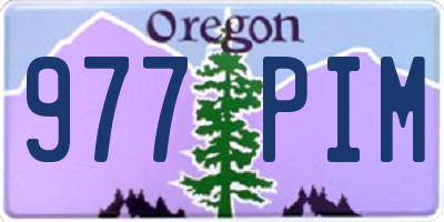 OR license plate 977PIM