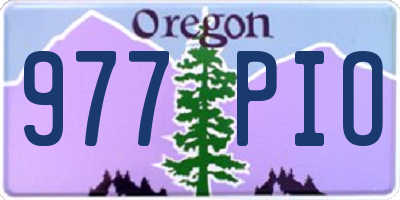 OR license plate 977PIO
