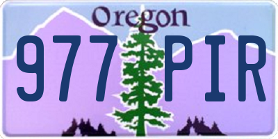 OR license plate 977PIR