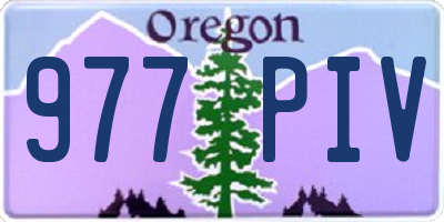 OR license plate 977PIV