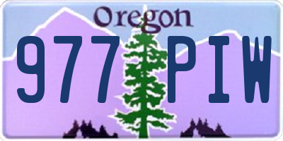 OR license plate 977PIW