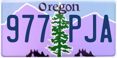 OR license plate 977PJA