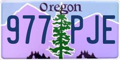 OR license plate 977PJE