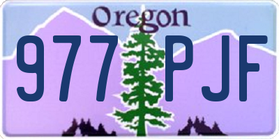 OR license plate 977PJF