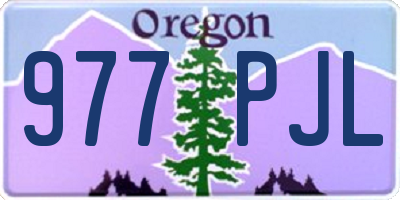 OR license plate 977PJL