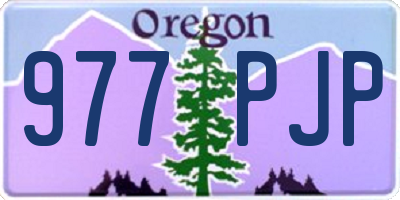 OR license plate 977PJP