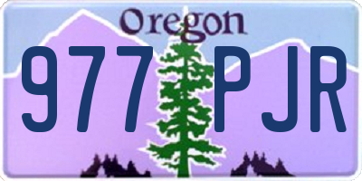 OR license plate 977PJR