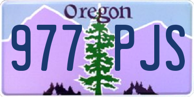 OR license plate 977PJS