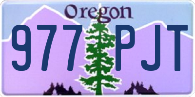 OR license plate 977PJT