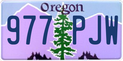 OR license plate 977PJW