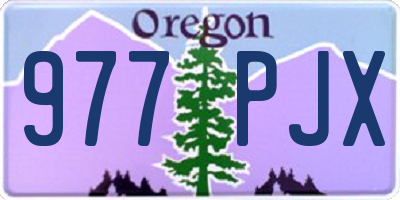 OR license plate 977PJX