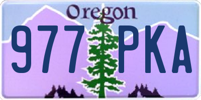 OR license plate 977PKA