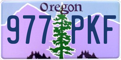 OR license plate 977PKF