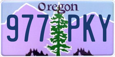 OR license plate 977PKY