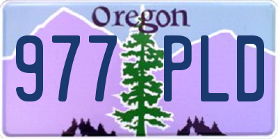 OR license plate 977PLD